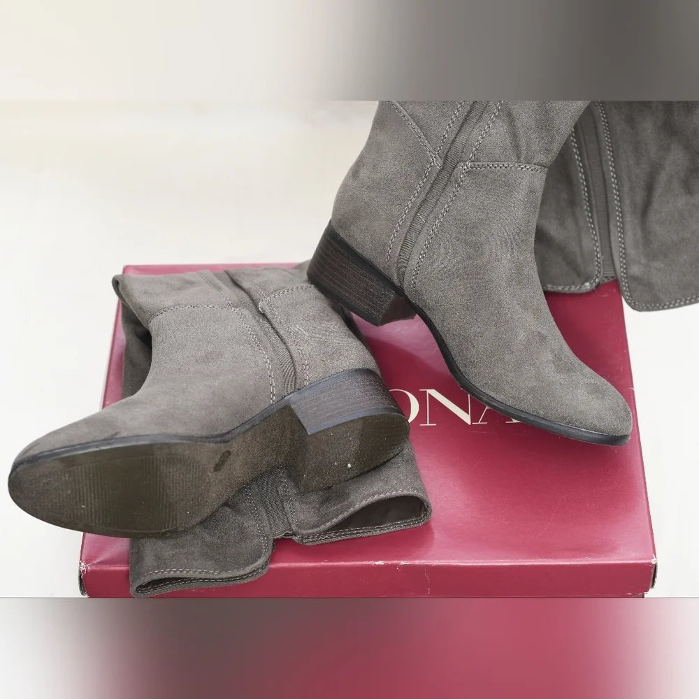 Merona Evie Knee-High Boots - Grey